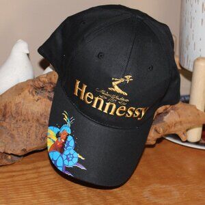 Black Stitched Hennessy promo baseball cap strap adjust